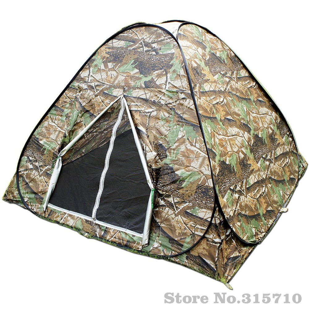 Cheap Goat Tents Camouflage Camping Hiking Easy Setup Instant Pop up Tent Portable carry silver coated anti UV outdoor travel family tent Tents 